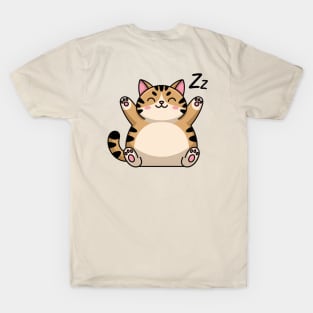 Chubby Cat Lazy Morning Stretch T-Shirt